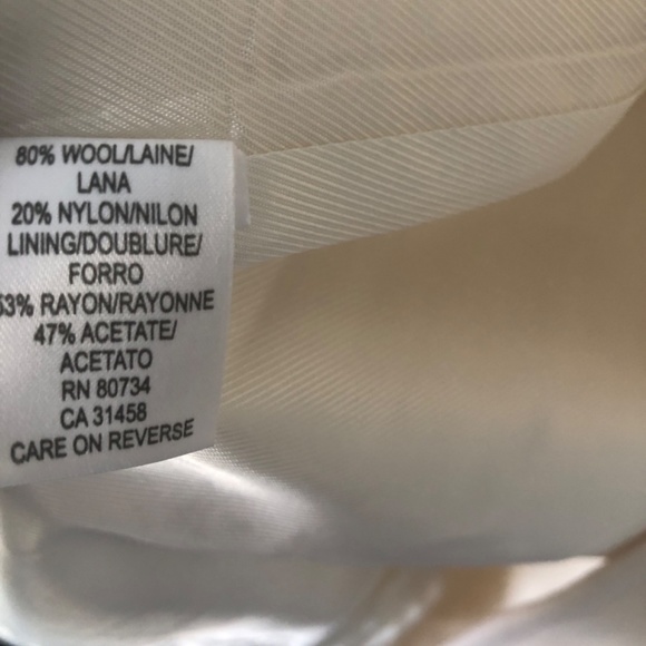 BCBG long cream Wool coat - Picture 5 of 5